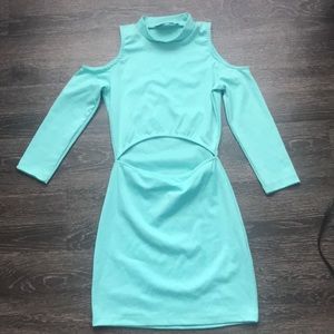 Nasty Gal Blue Cut-Out Dress